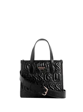 Black Silvana Quilted Mini Tote Bag