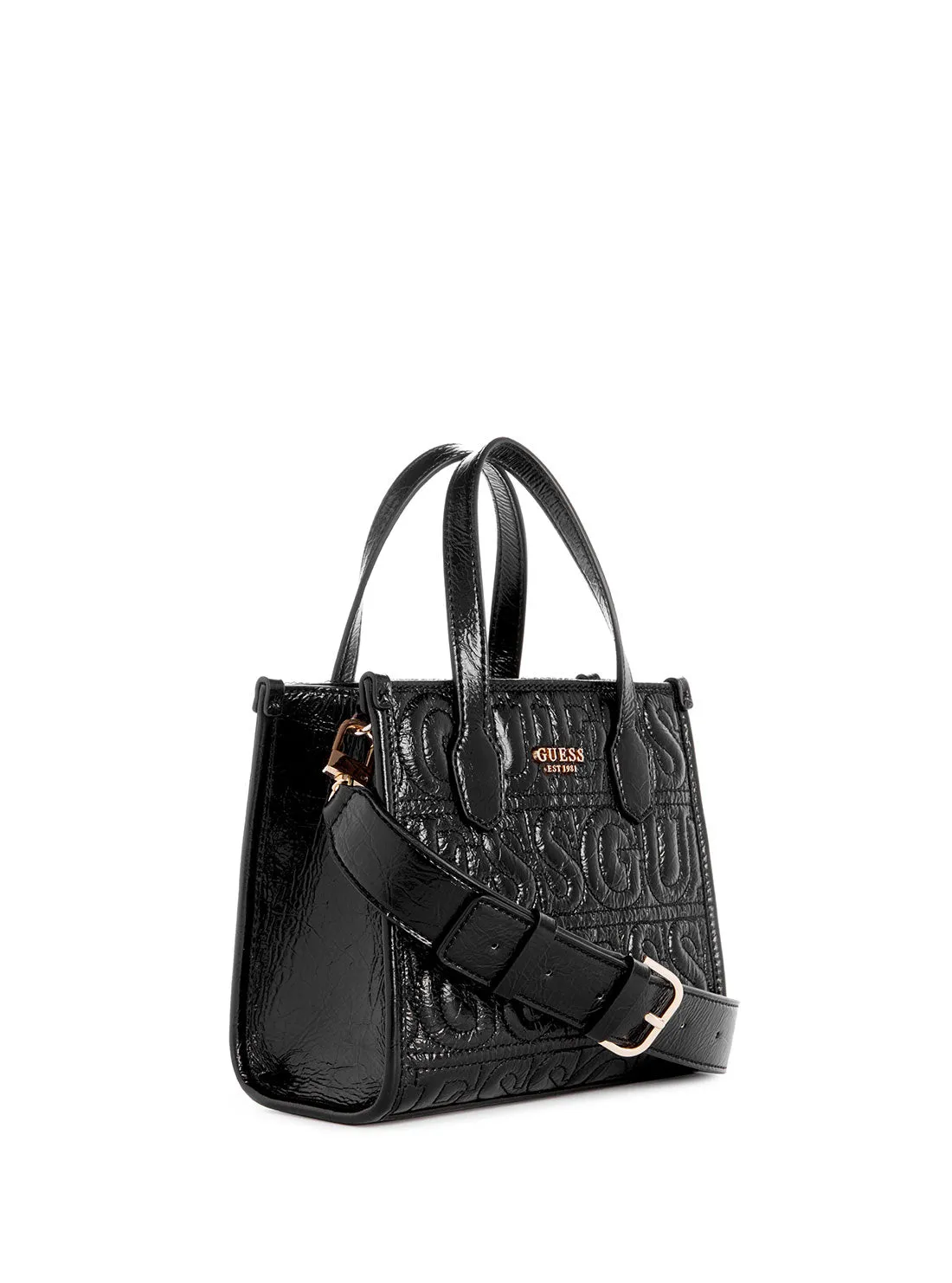 Black Silvana Quilted Mini Tote Bag