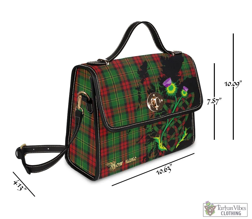 Blackstock Hunting Tartan Waterproof Canvas Bag with Scotland Map and Thistle Celtic Accents