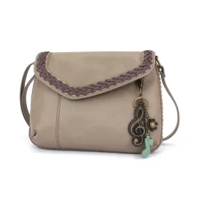 Bohemian Crossbody Bag with Treble Clef Charm