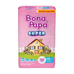 BONA PAPA SUPER NEWBORN 1 BELOW 4KG 50PCS