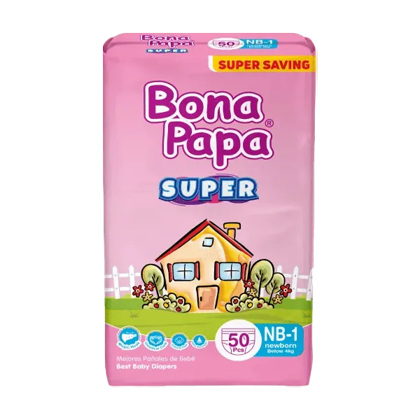 BONA PAPA SUPER NEWBORN 1 BELOW 4KG 50PCS