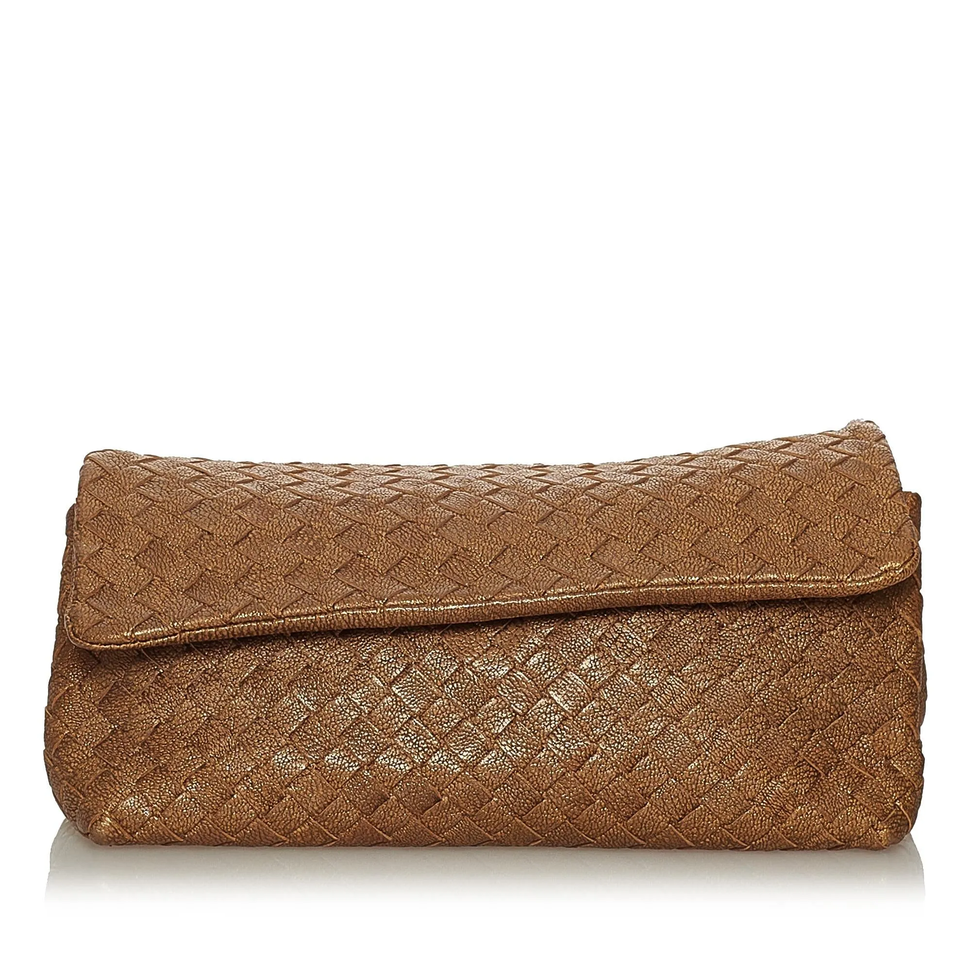 Bottega Veneta Intrecciato Leather Clutch Bag (SHG-29074)