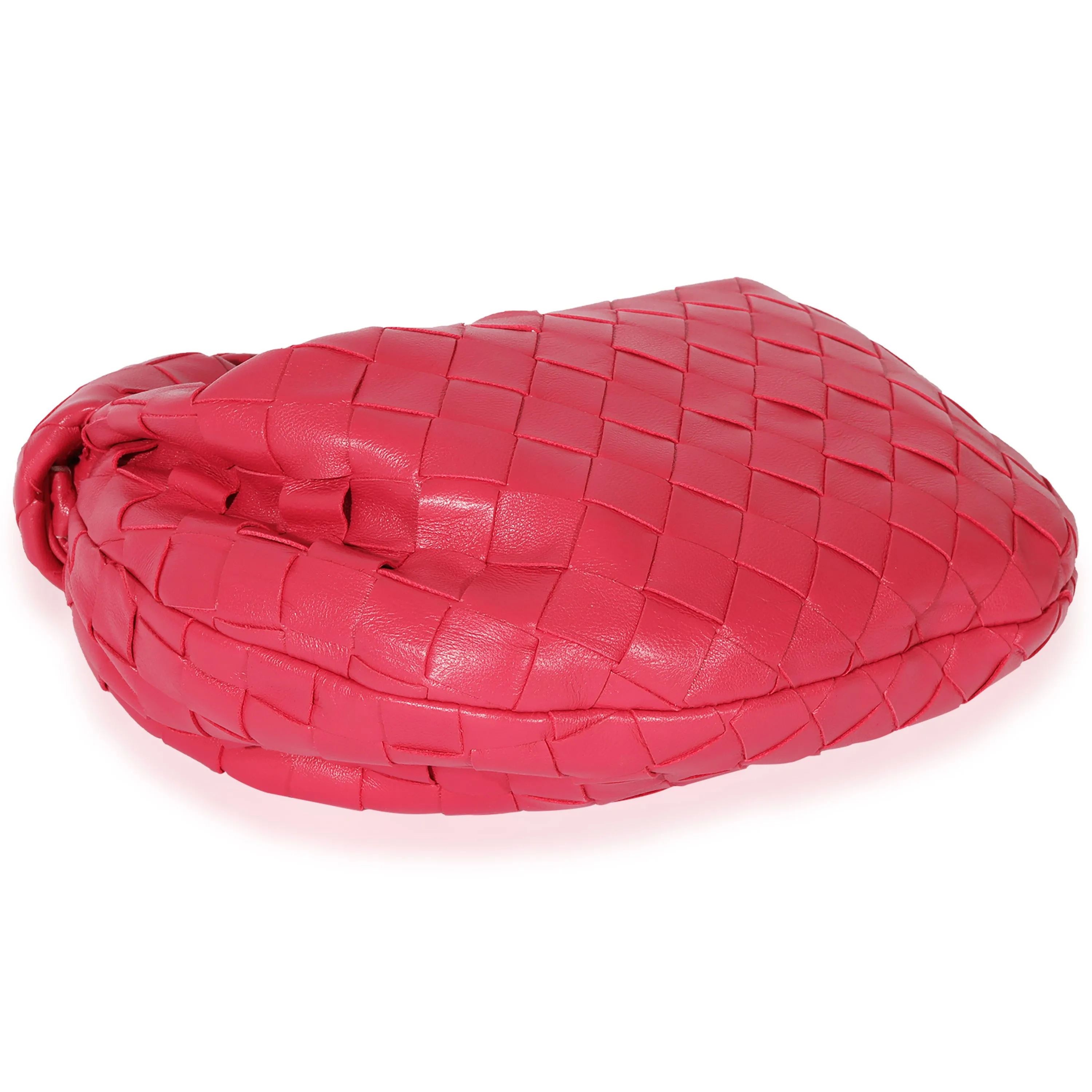 Bottega Veneta Pink Intrecciato Leather Mini Jodie