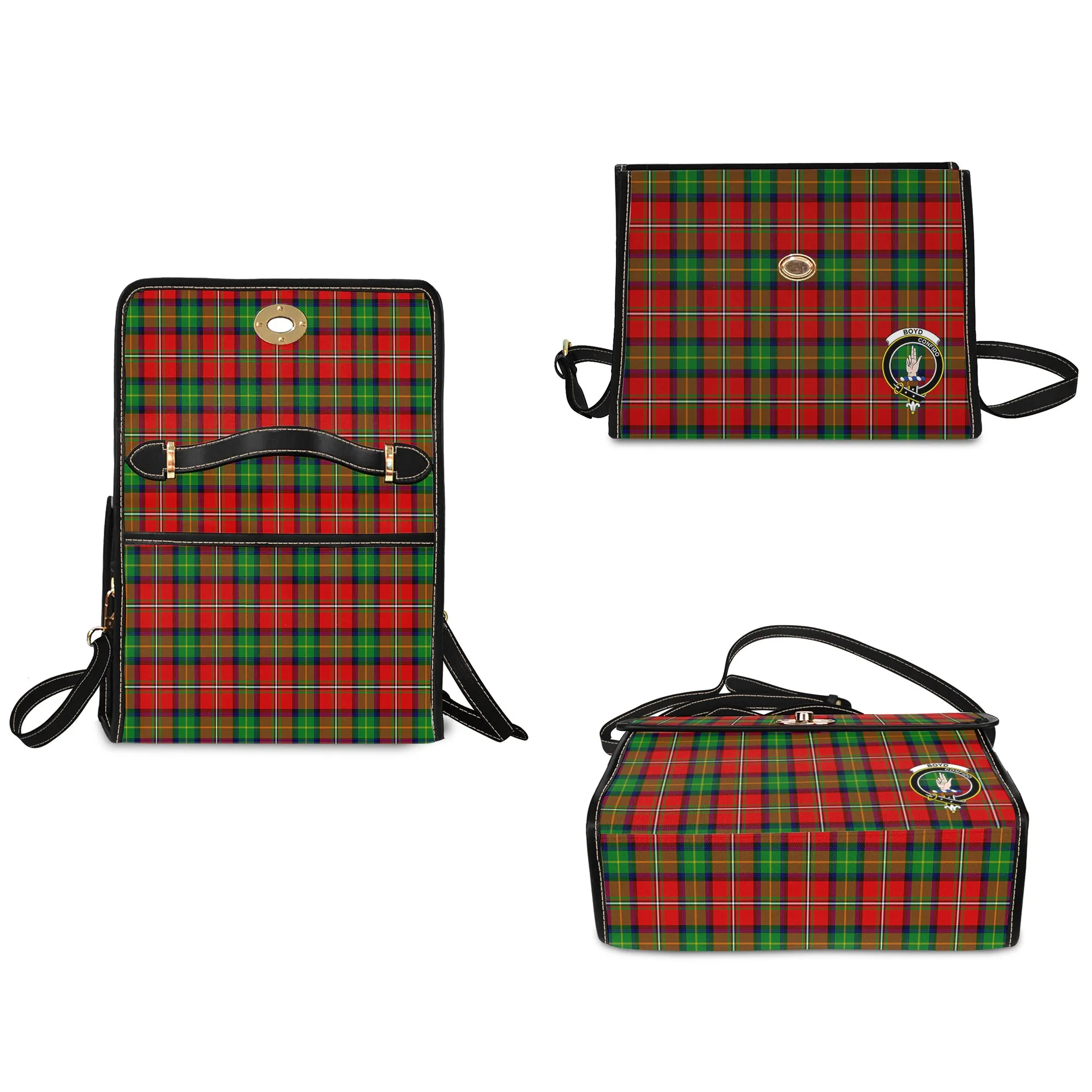 Boyd Tartan Waterproof Canvas Bag with Family Crest