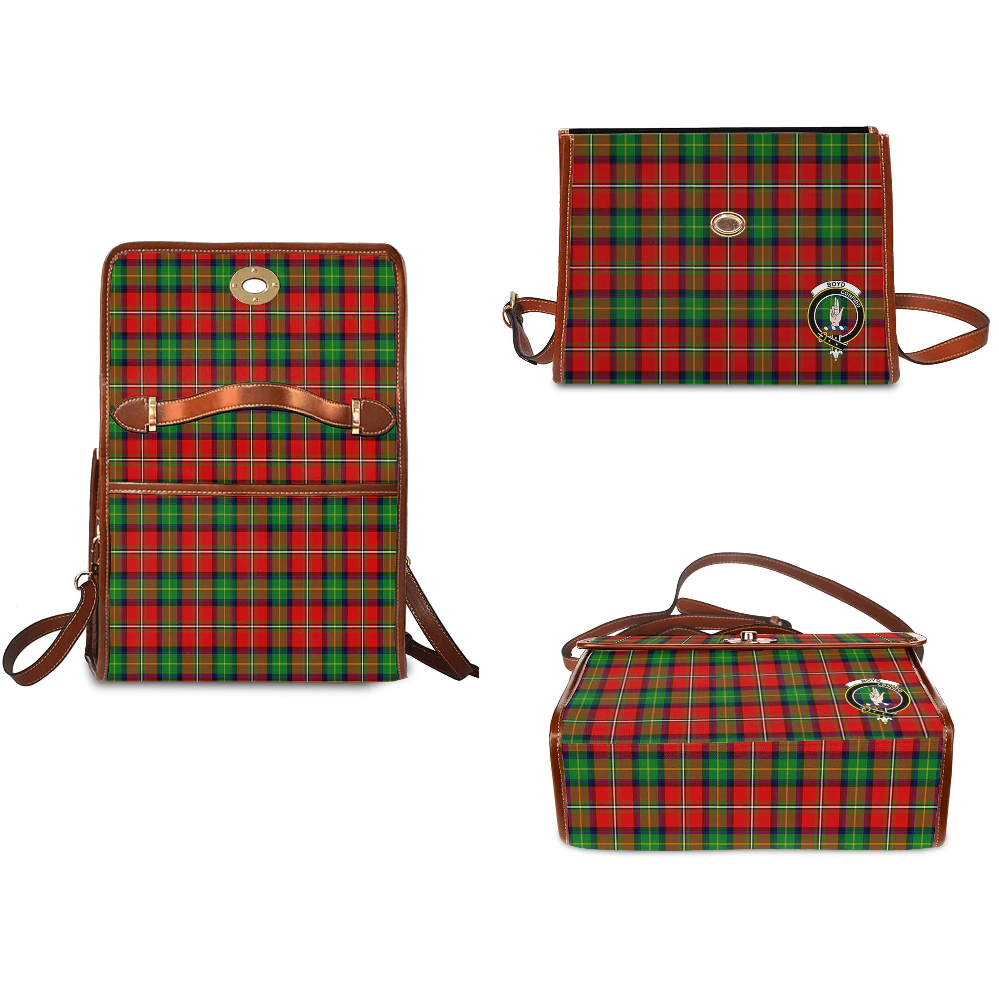 Boyd Tartan Waterproof Canvas Bag with Family Crest