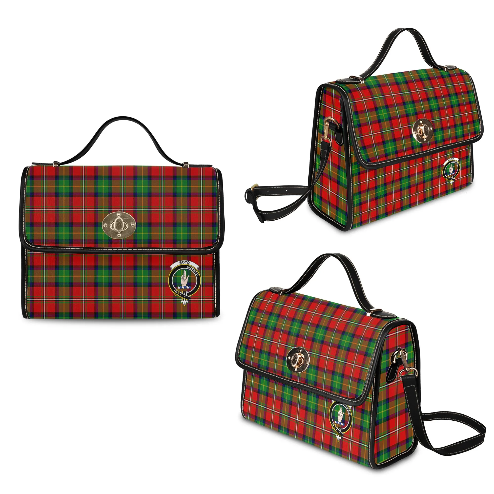 Boyd Tartan Waterproof Canvas Bag with Family Crest