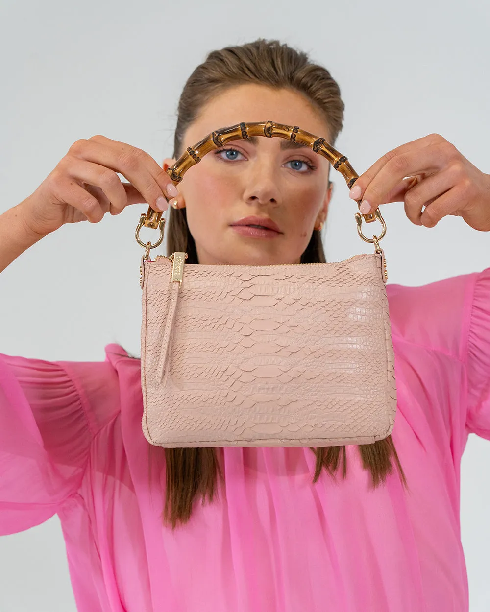 Bridget Bag - Blush Snake