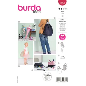 BURDA - 9256 School Cone / Pencil Case / Gym Bag