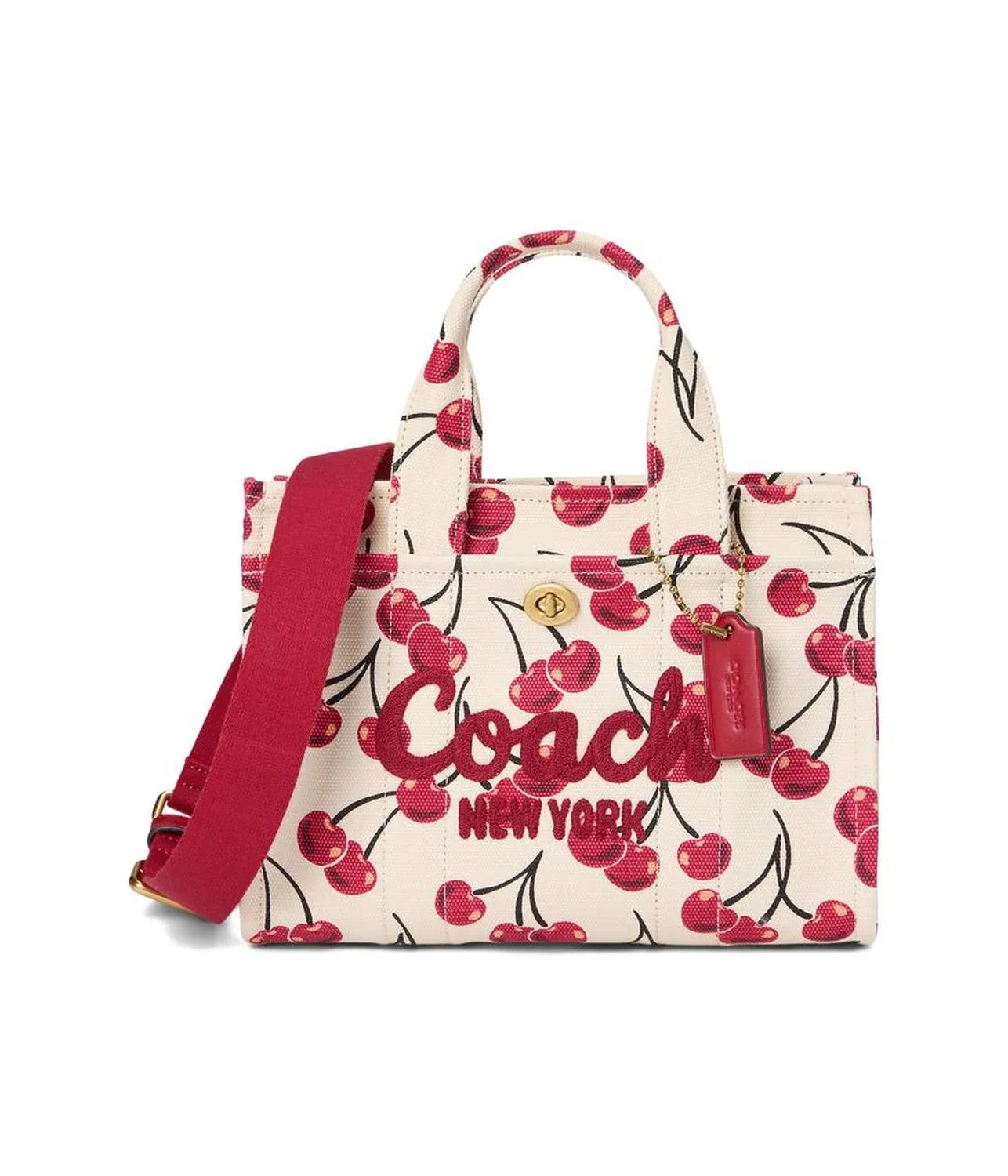 Cargo Tote Bag 26 with Cherry Print