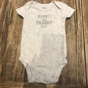 Carter's cotton grey Mommy's Peanut diaper shirt newborn