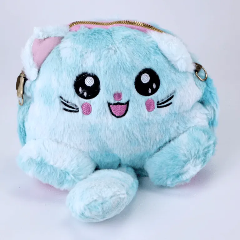 Cat Plush Fur Kitten Bags For Girls Fashion Cute Chain Shoulder Side Bag