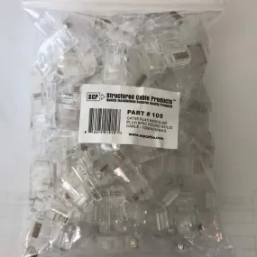 CAT5E Connector RJ45 MODULAR NETWORK PLUG 8P8C - Bag of 100