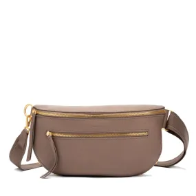 CHARLES CROSSBODY LRG - Sculpted Taupe/Brushed Gold