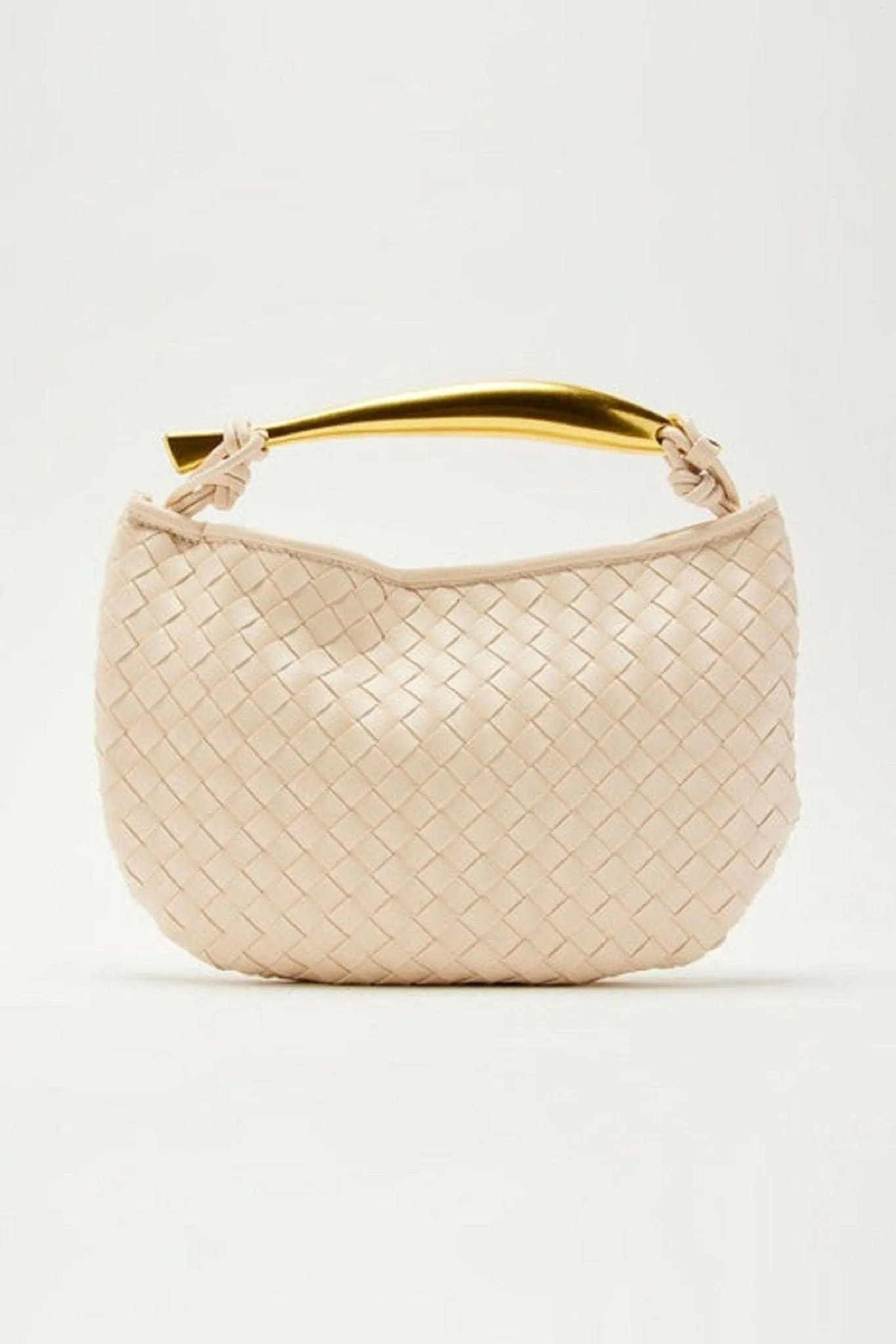 CHU025 Golden Handle Woven Bag