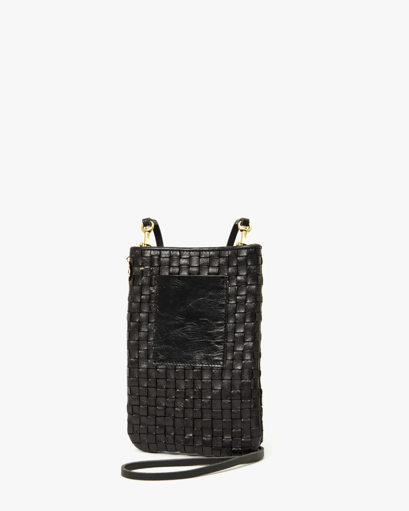 Clare V - Poche in Black Woven Checker