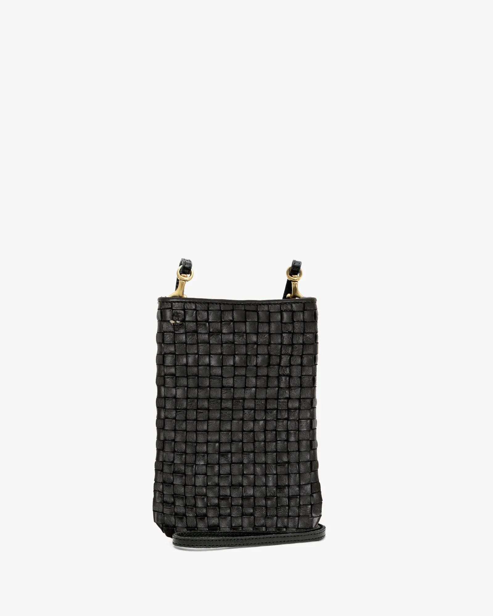 Clare V - Poche in Black Woven Checker