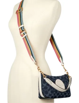 Coach Dempsey Shoulder Bag In Signature Jacquard With Patch