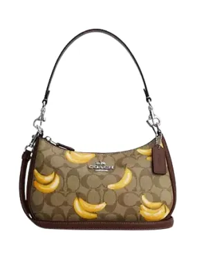 Coach Teri Shoulder Bag In Signature Canvas With Banana Print