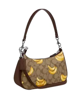 Coach Teri Shoulder Bag In Signature Canvas With Banana Print