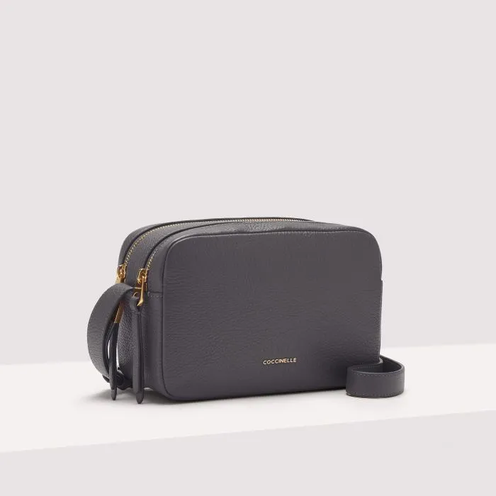 COCCINELLE SMALL GLEEN CROSSBODY BAG IN ARDESIA GREY