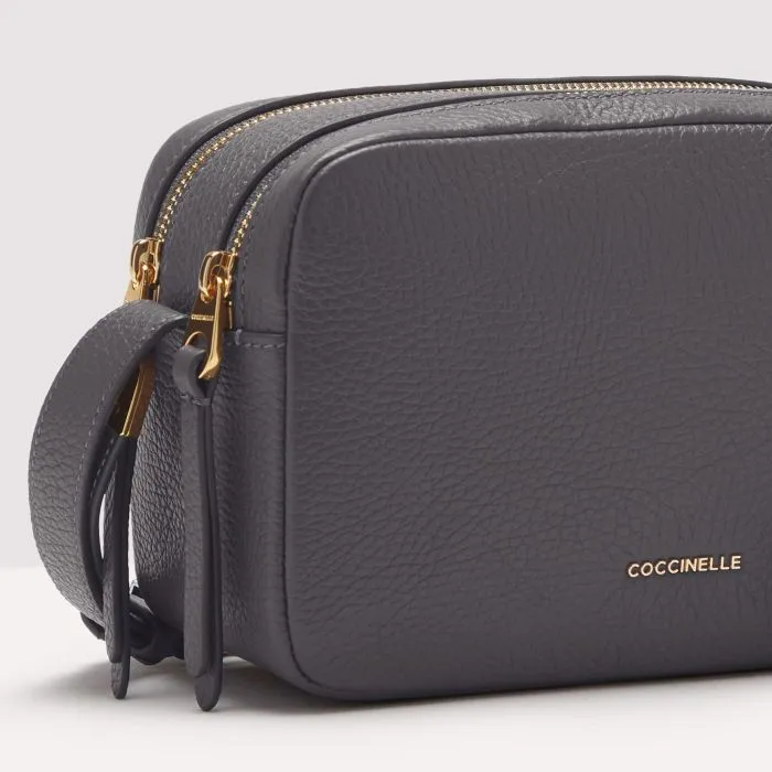 COCCINELLE SMALL GLEEN CROSSBODY BAG IN ARDESIA GREY