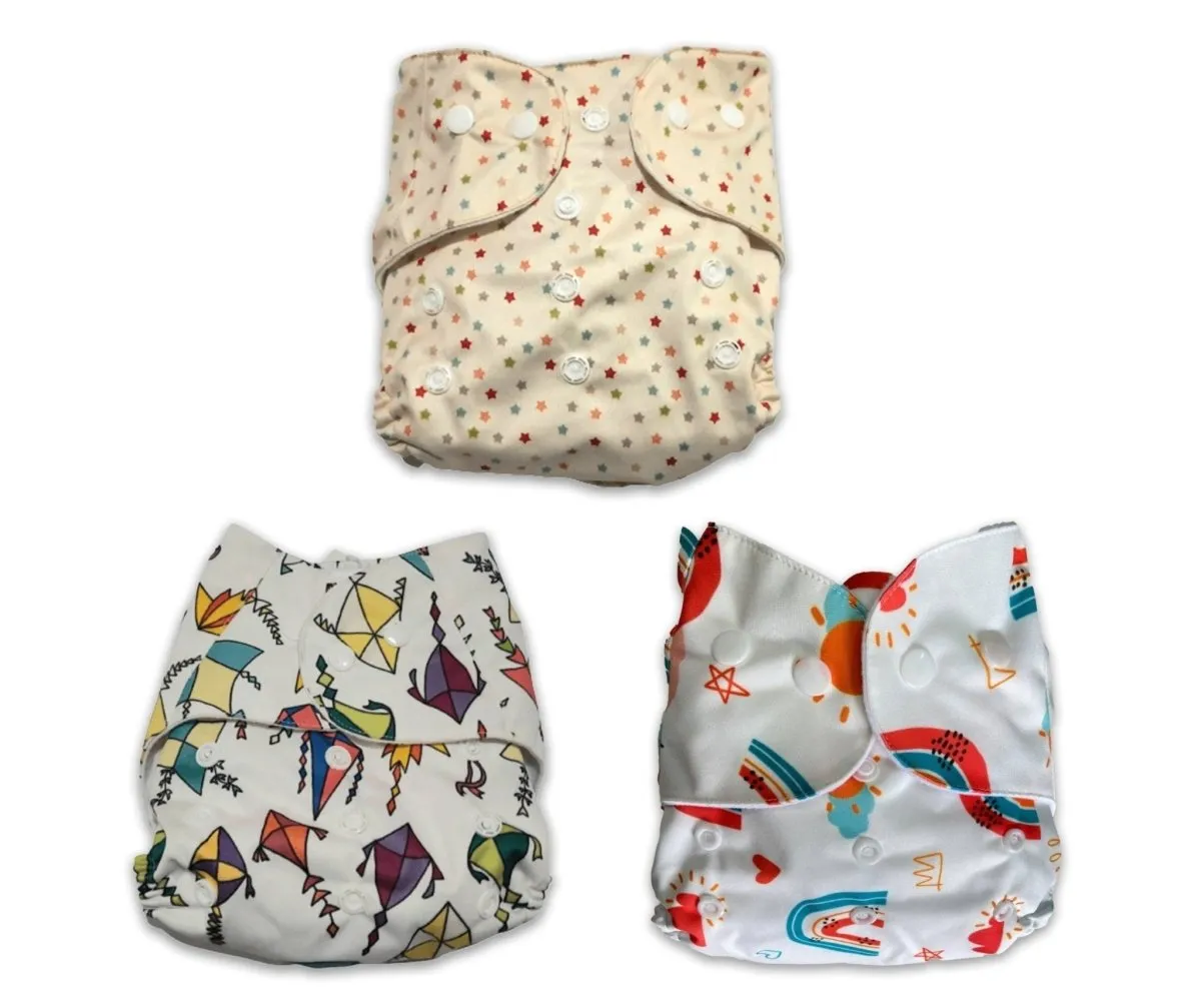 Combo of 3 Reusable Diapers - Option C