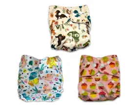 Combo of 3 Reusable Diapers - Option M