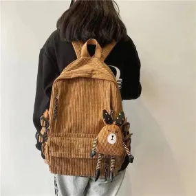 Corduroy Schoolbag, Middle School Student, Junior High School Student