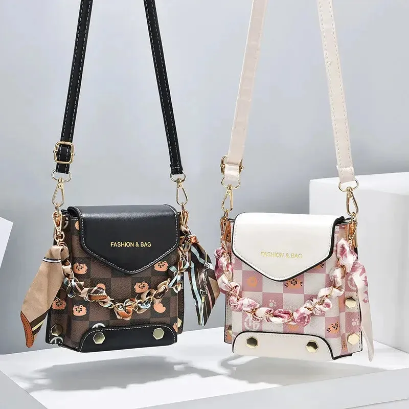 crossbody mini bag Mobile Phone Bag Women's New Summer Fashion Mini Bag Fashion Single Shoulder Crossbody Good-looking Suitable Daily Collocation