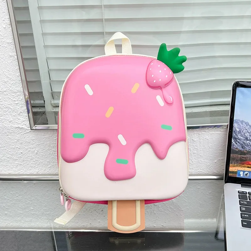 Cute Cartoon Ice Cream Backpack for Kindergarten Girls - Back to School Collection