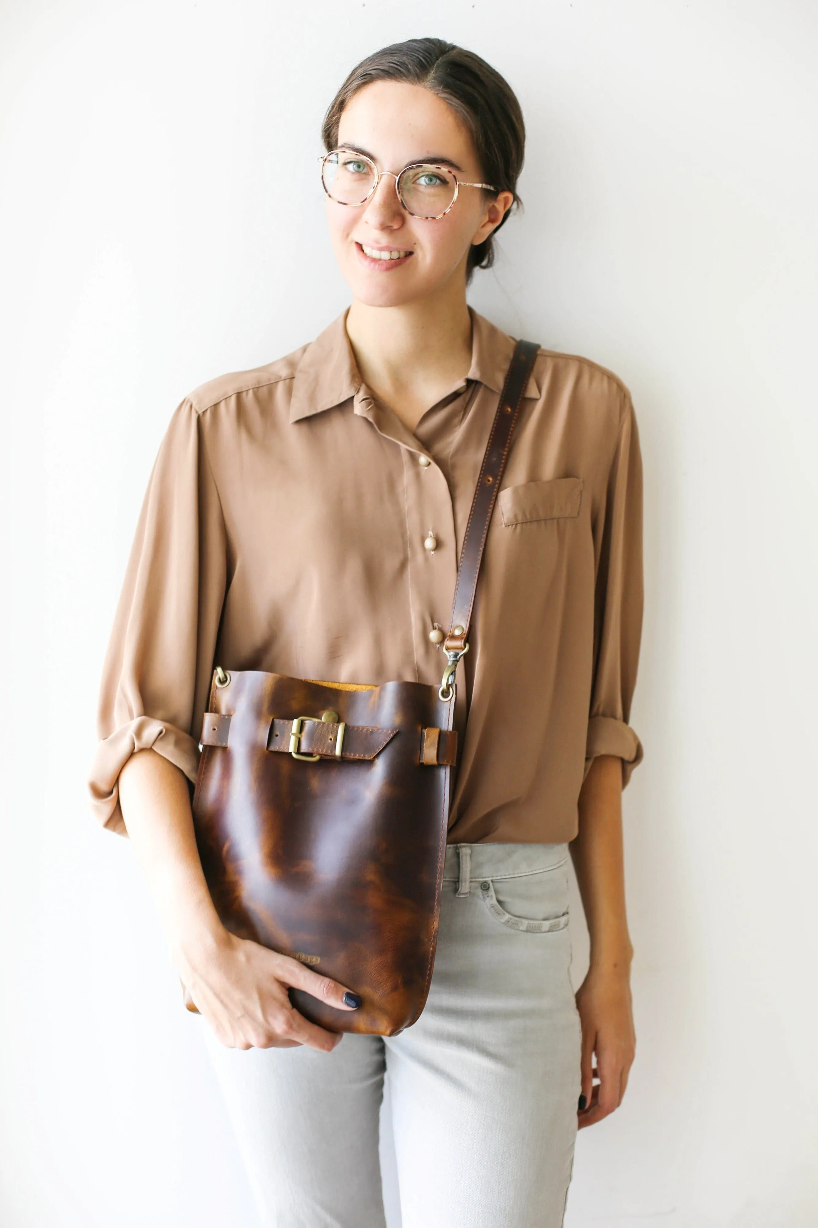 Dark Brown Standard Leather Bag