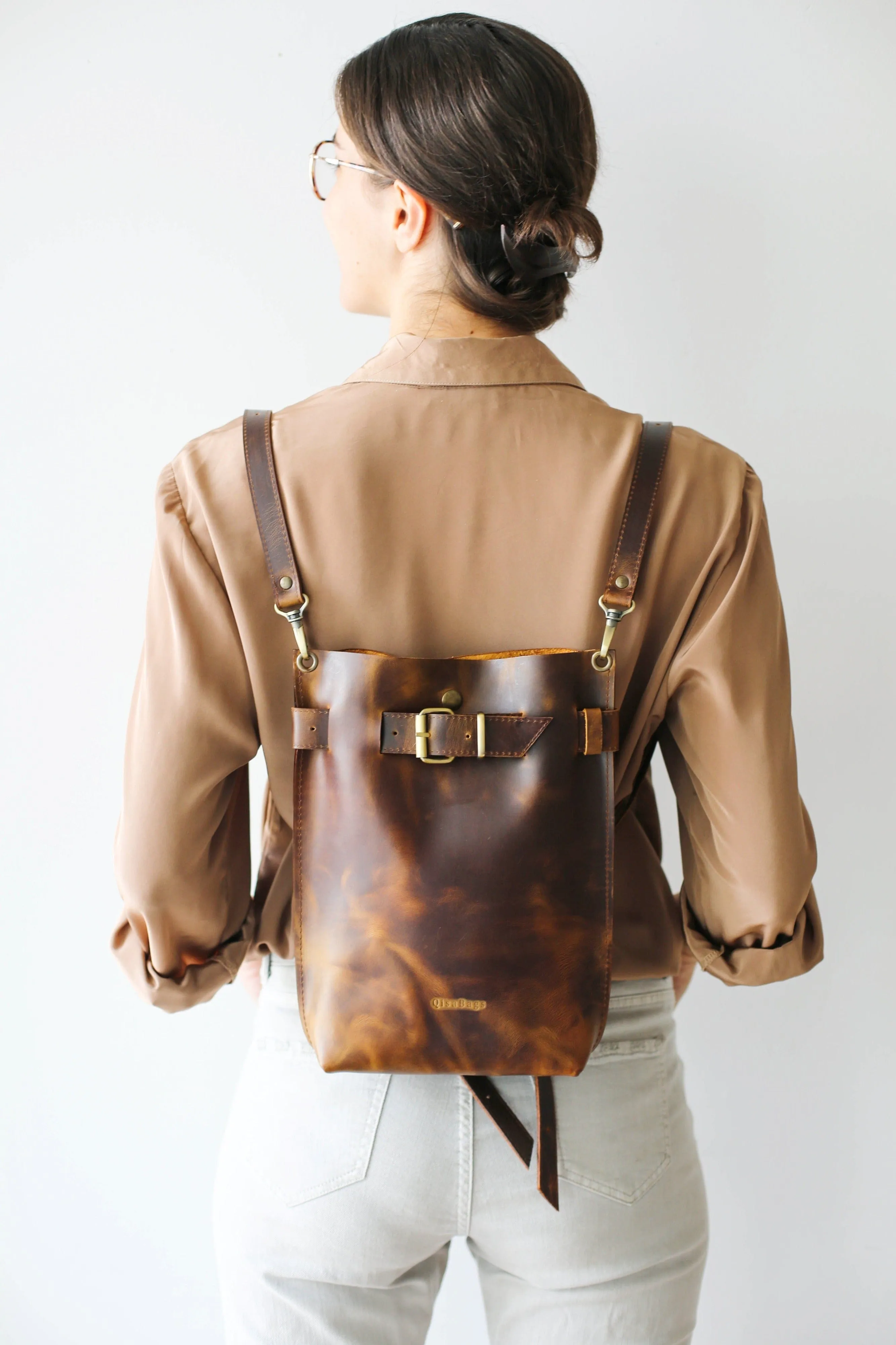 Dark Brown Standard Leather Bag