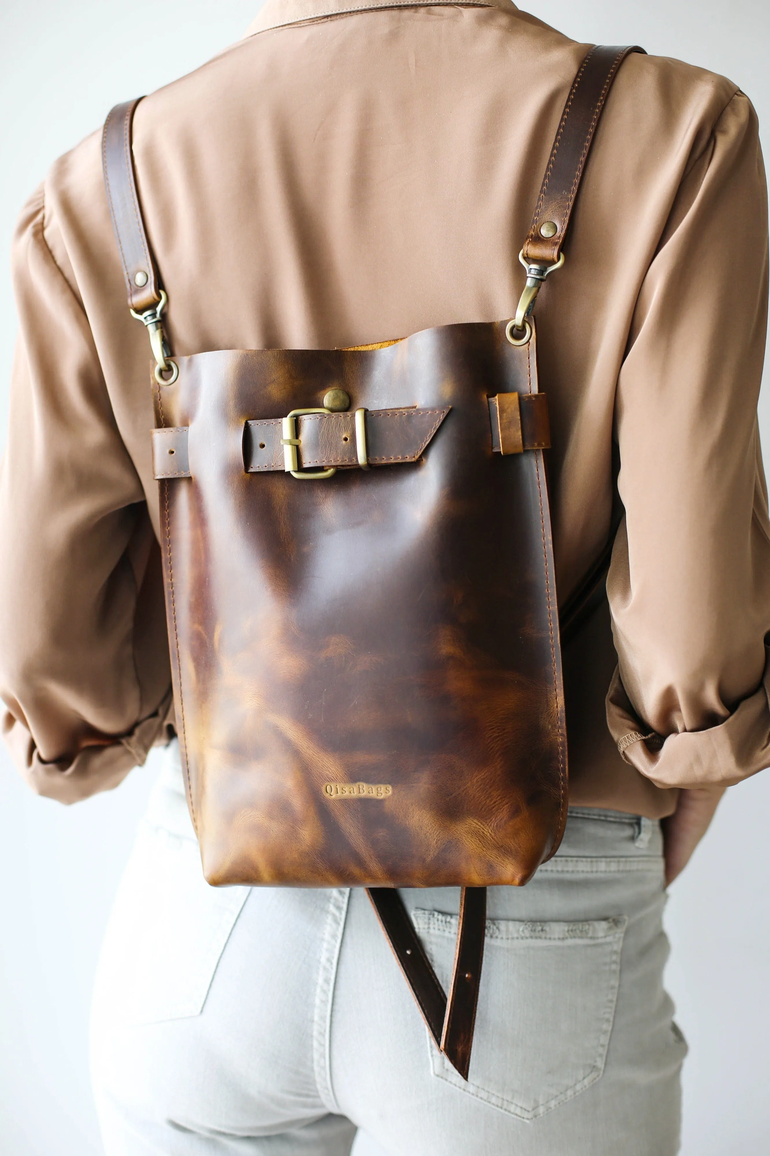 Dark Brown Standard Leather Bag