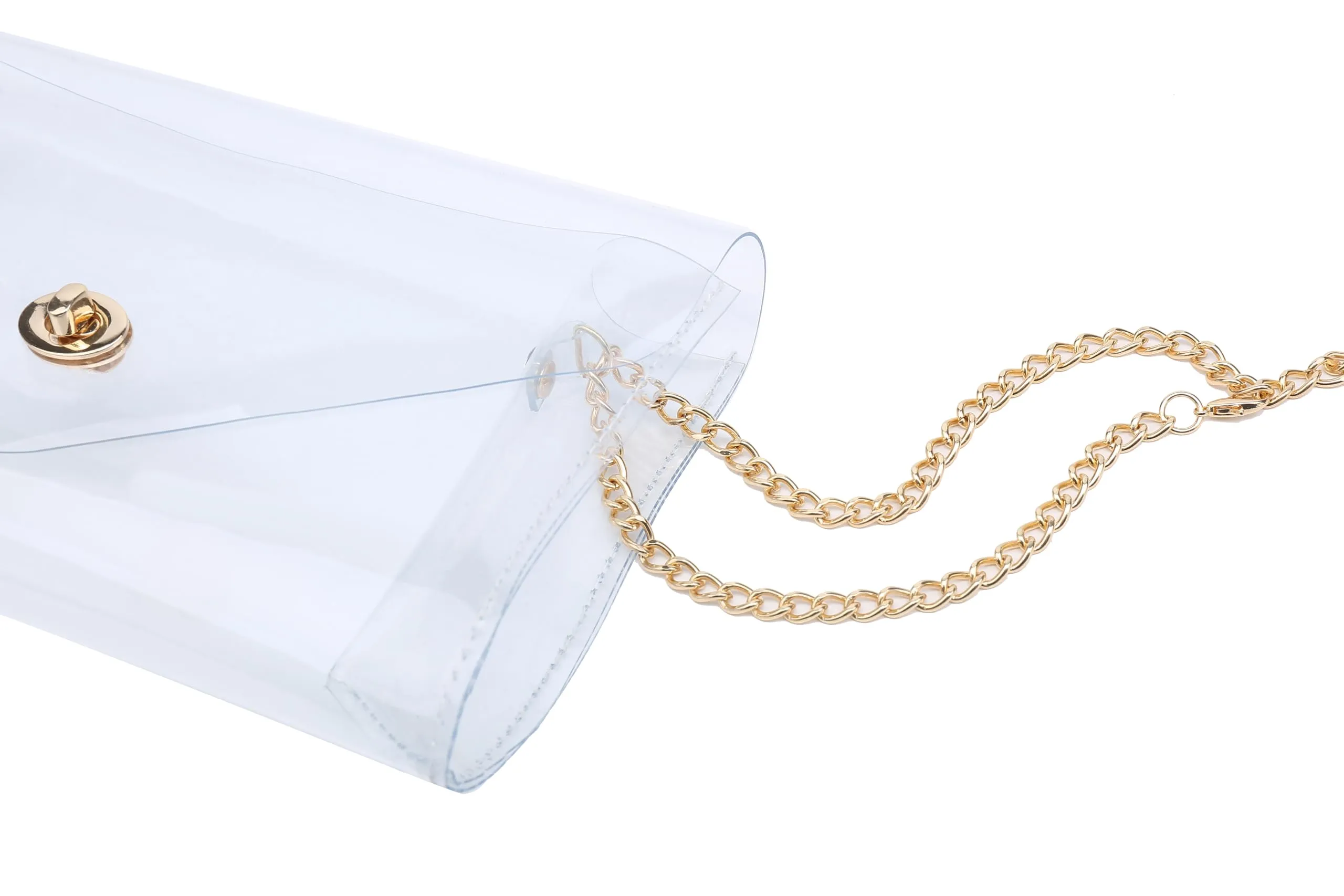 Dasein Clear Evening Clutch Purse Handbag for Women Stadium Clear Bag for Concerts Prom Party Wedding