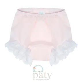 Diaper Cover with Eyelet - Pink