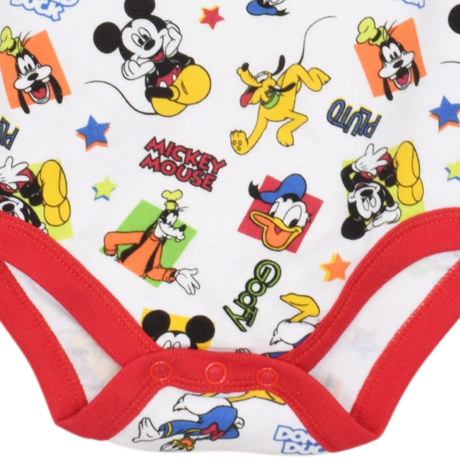 Disney Mickey Mouse 5 Pack Cuddly Bodysuits