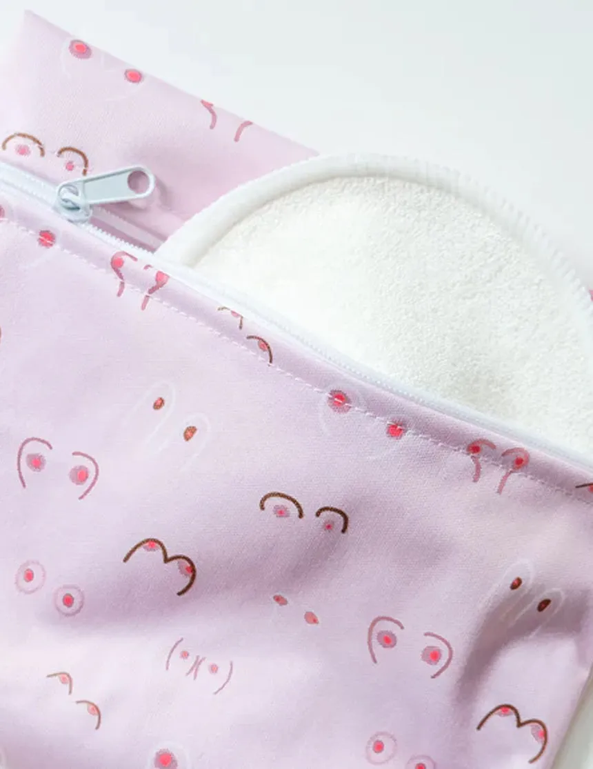 Eco-Friendly Bamboo Nursing Pads with Waterproof Bag