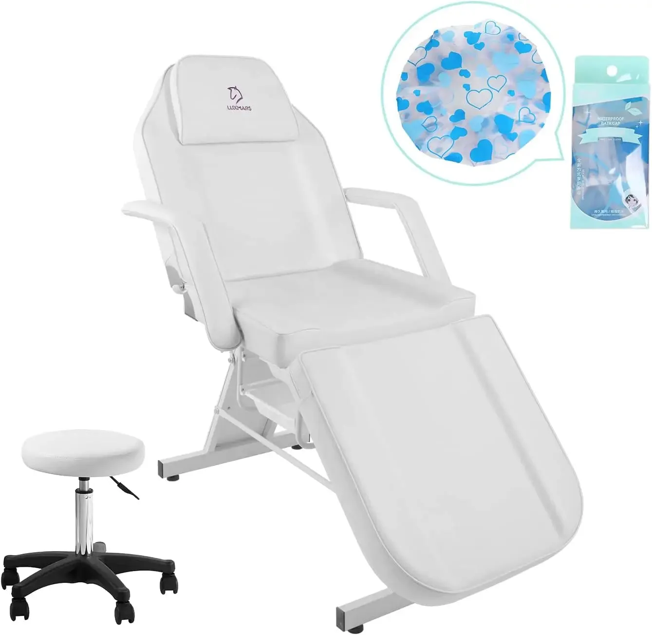 Facial Chair & Tattoo Chair Massage Bed with Hydraulic Stool