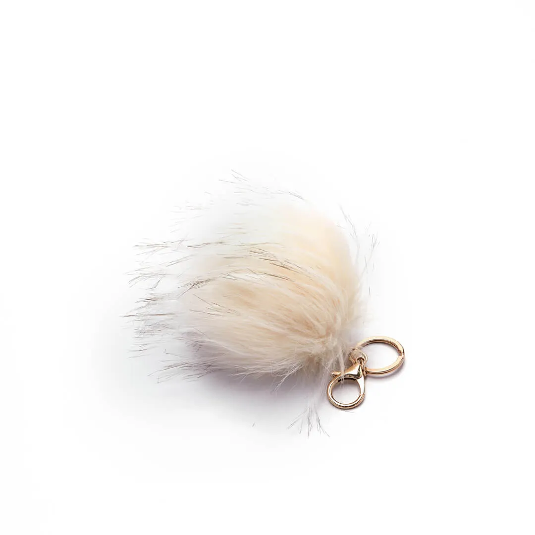 Faux Fur Pouf Bag Charm