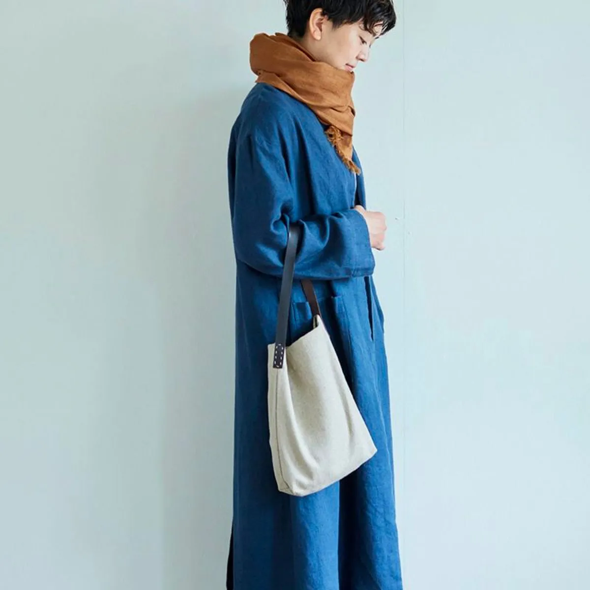 Fog Linen Work Ellie One Handle Bag Natural