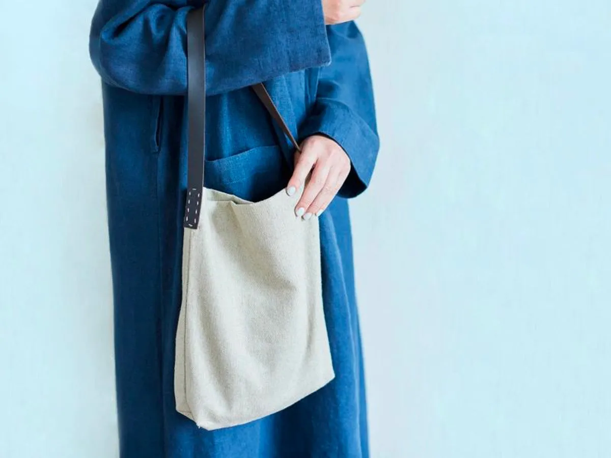 Fog Linen Work Ellie One Handle Bag Natural