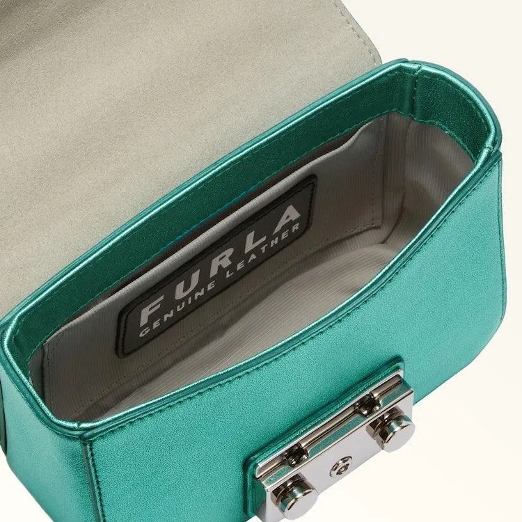 Furla Metropolis Mini Crossbody Bag - Metallic Teal