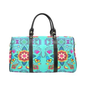 Geometric Floral Winter-Sky Waterproof Travel Bag