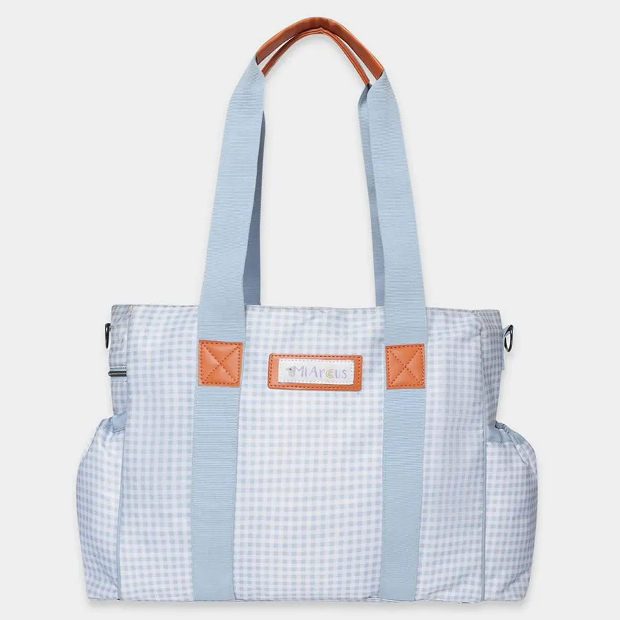 Gingham Check Print Diaper Bag