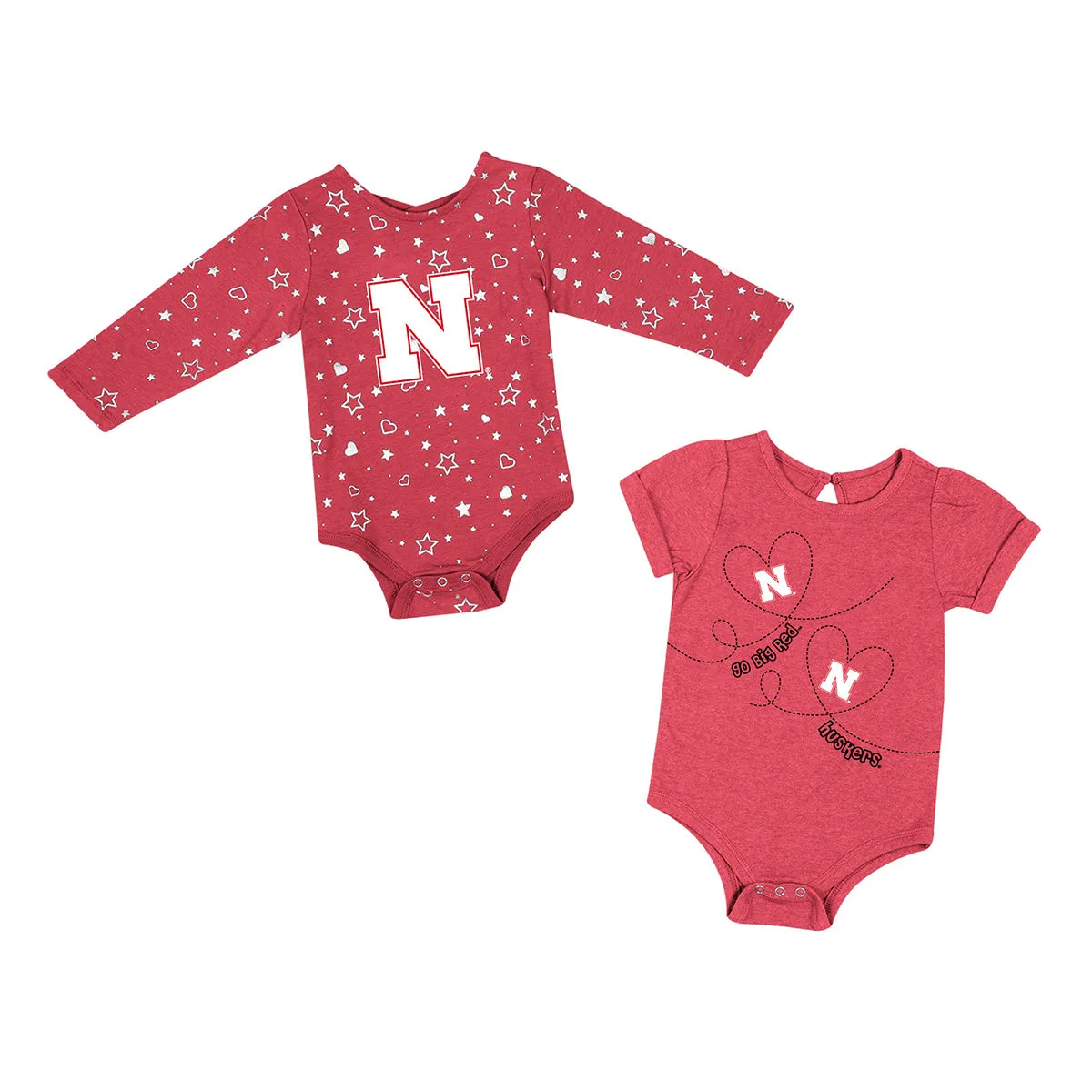 Girls' Nebraska Huskers Infant Star Onesie 2-Piece Set