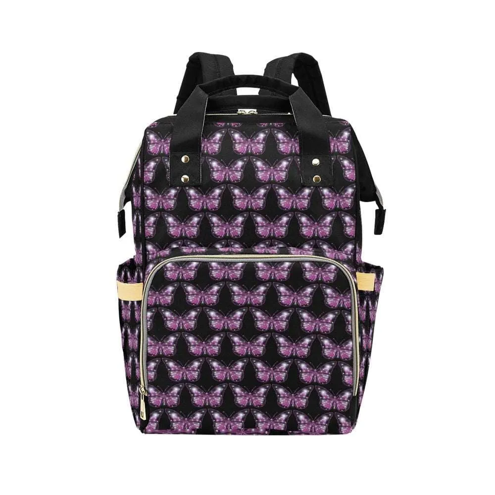 Glittering Butterfly Multi-Function Diaper Backpack Bag