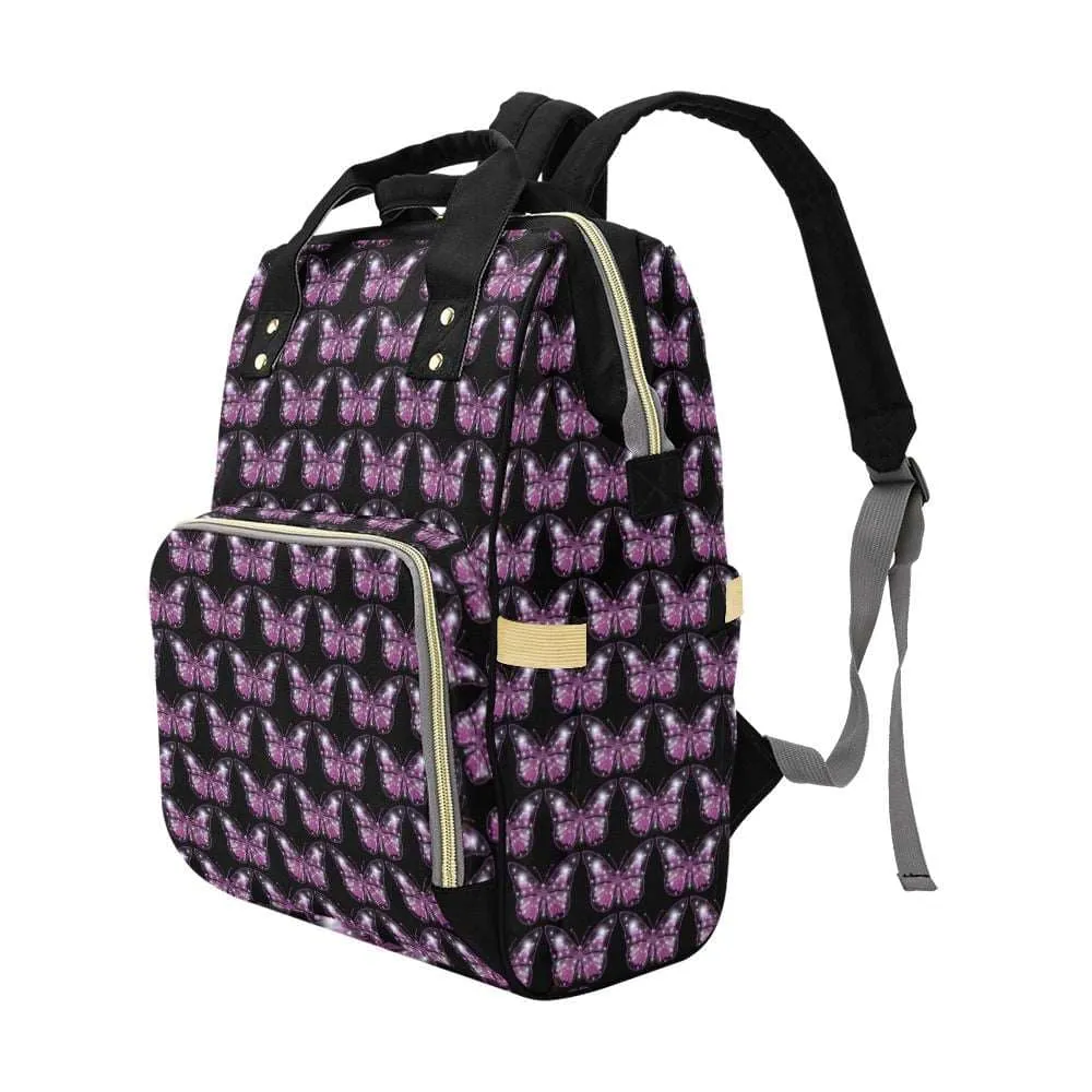 Glittering Butterfly Multi-Function Diaper Backpack Bag