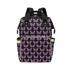 Glittering Butterfly Multi-Function Diaper Backpack Bag