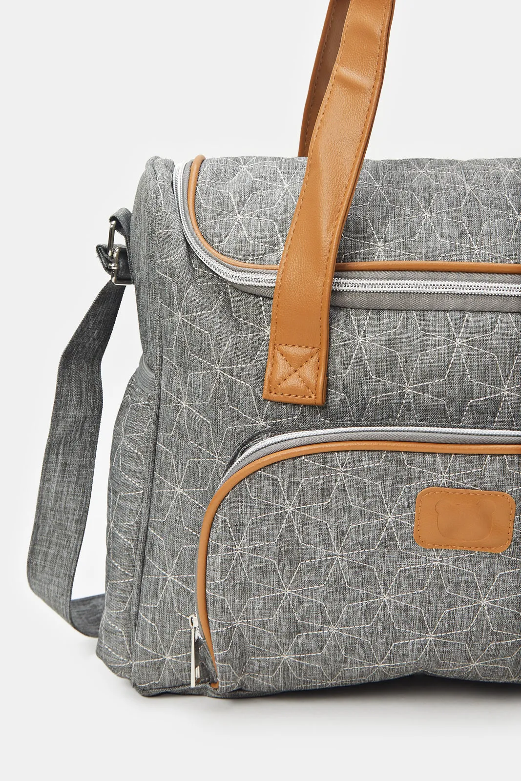 Grey Diaper Shoulder Bag